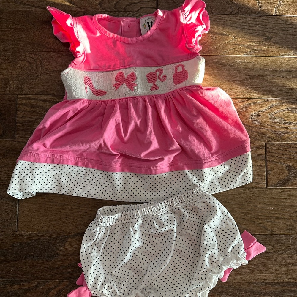 smocked Barbie set